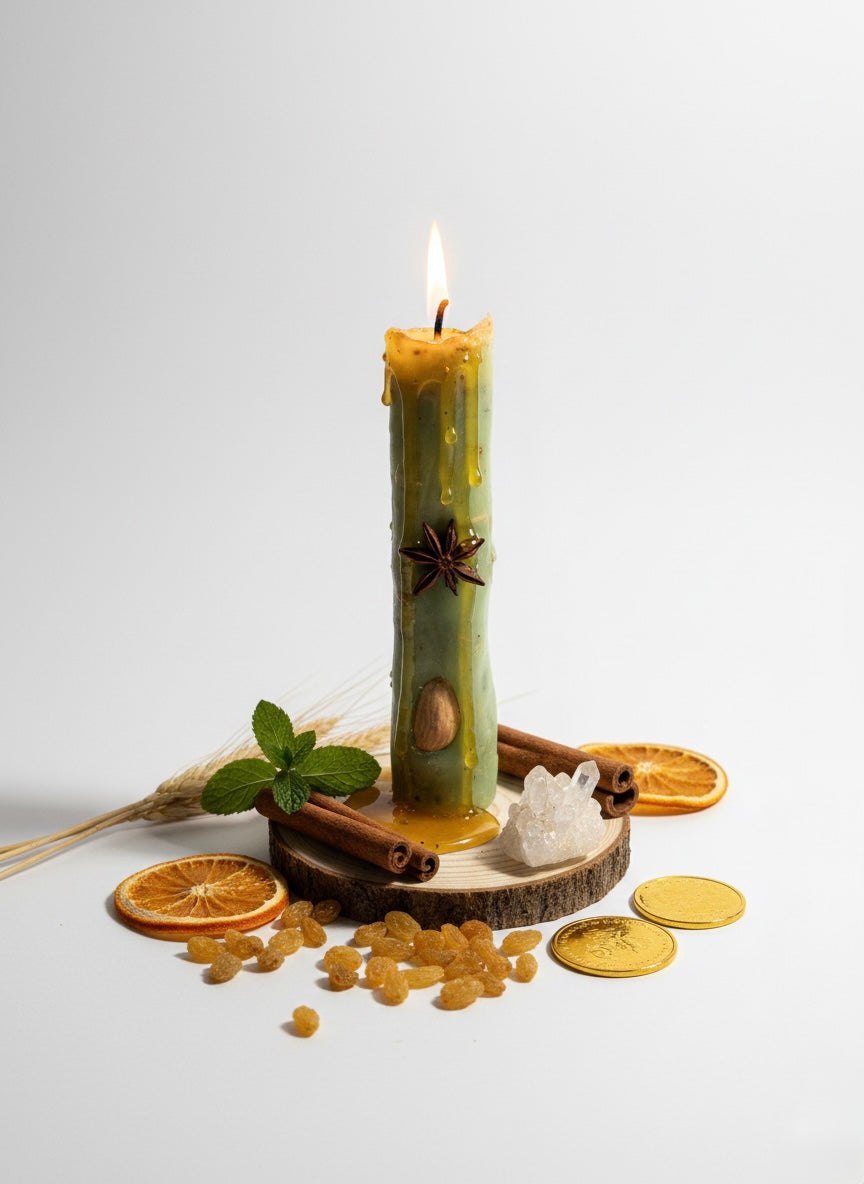 Vela de cera de abeja  🍯- Abundancia ✨🌿