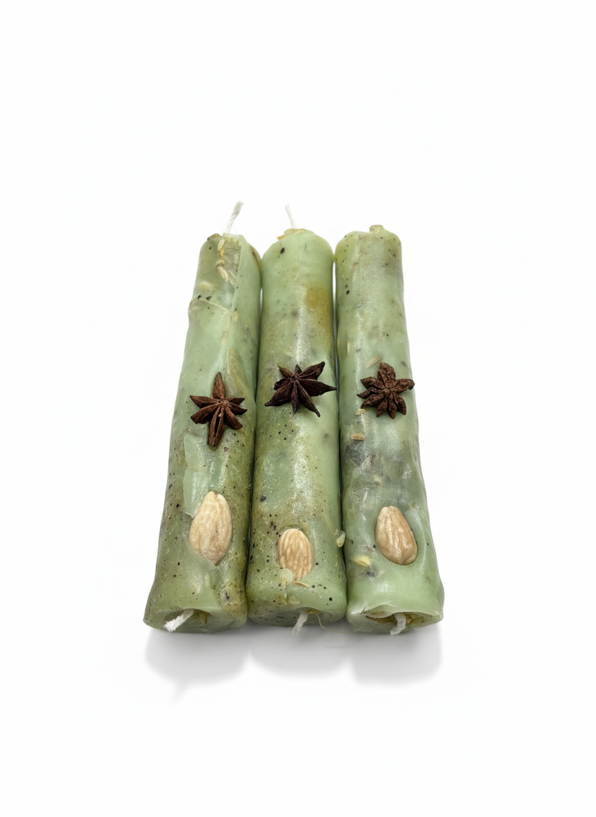 Vela de cera de abeja  🍯- Abundancia ✨🌿