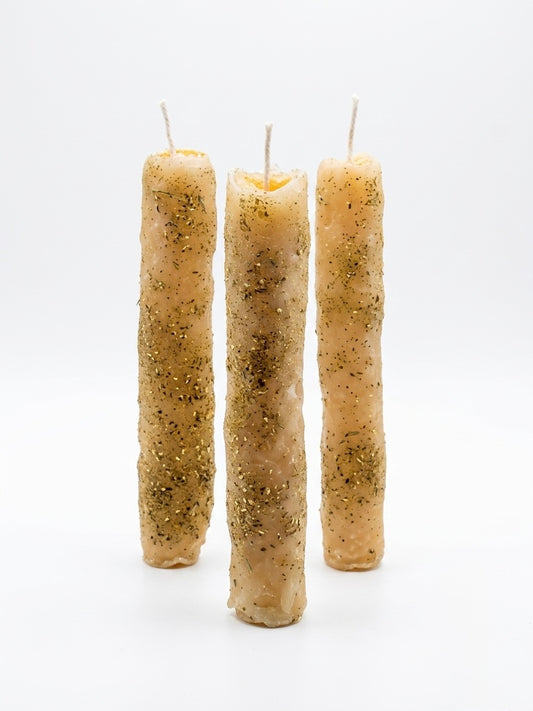 Pack de 3 • Escudo Blanco - Velas ritualizadas para peticiones de protección