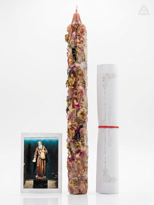 Vela de Petición Fray Leopoldo: Humildad y Auxilio - Luz de Xanna